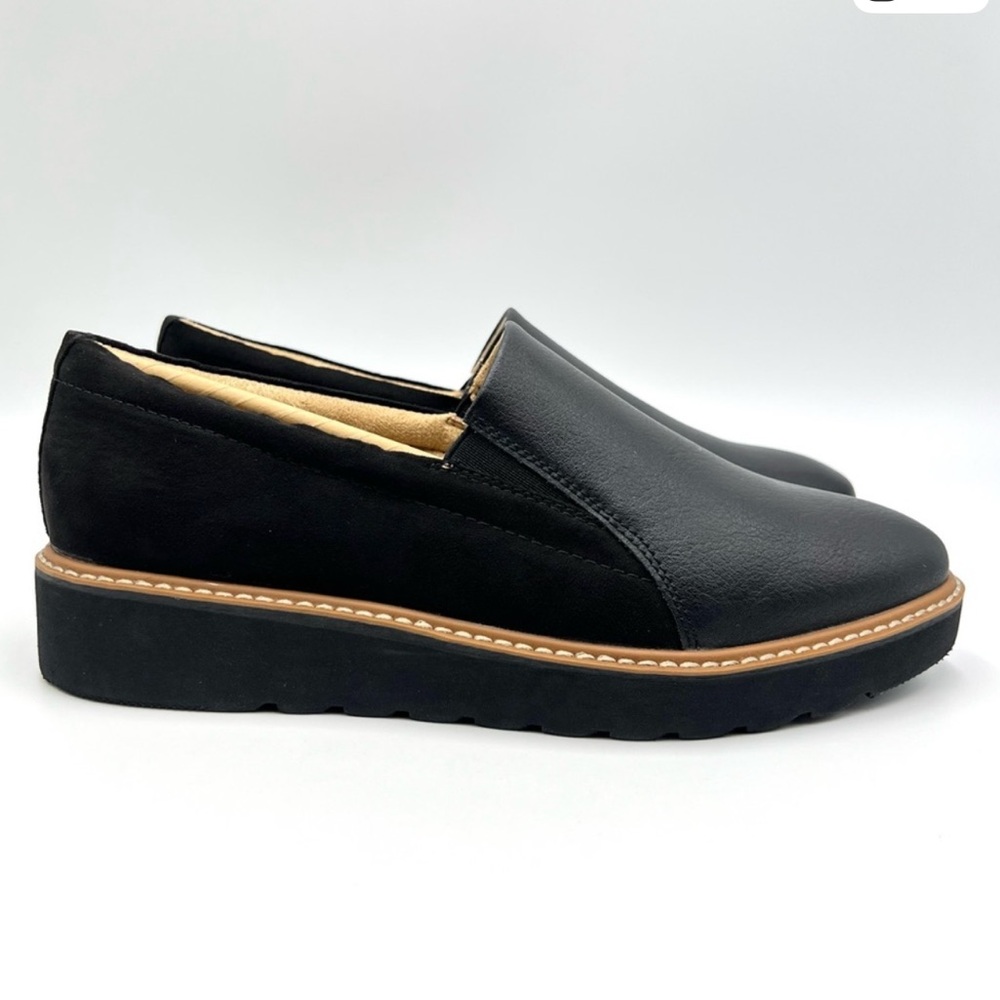 Naturalizer Black Slip-On Platform Oxfords